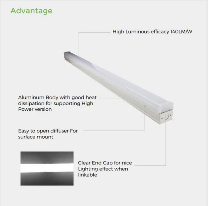 Versatile Linear LED Strip Light – Ideal for Ceilings, Work Areas & Commercial Lighting