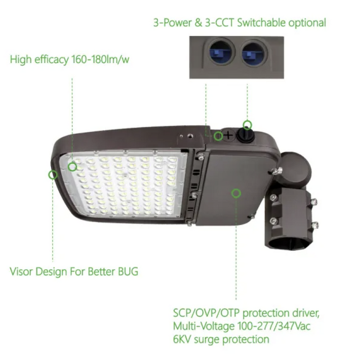 Commercial LED Parking Lot Lights – Bright Outdoor Lighting for Large Areas