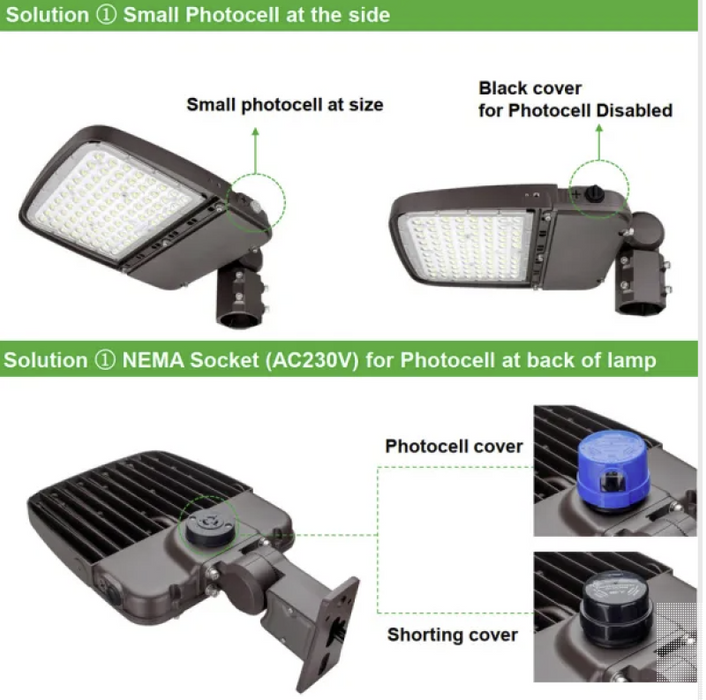 LED Parking Lot Lights with Photocell – Automatic Dusk-to-Dawn Illumination