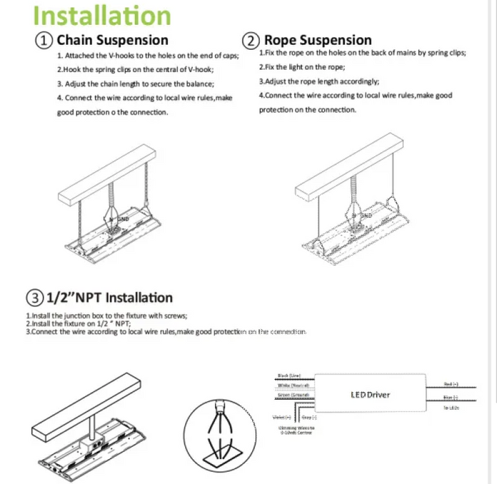 Versatile 3 Power 3 CCT Switchable Linear High Bay LED Lights with adjustable wattage for customized lighting in industrial spaces.