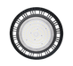 Close-up view of Eco UFO High Bay LED Lights with premium heat dissipation and 5000K daylight color for industrial applications.